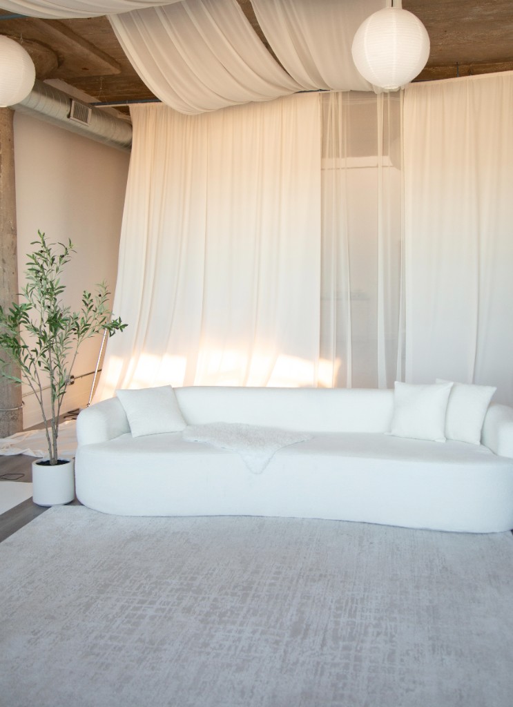 Soul Studio — curved sofa and natural light